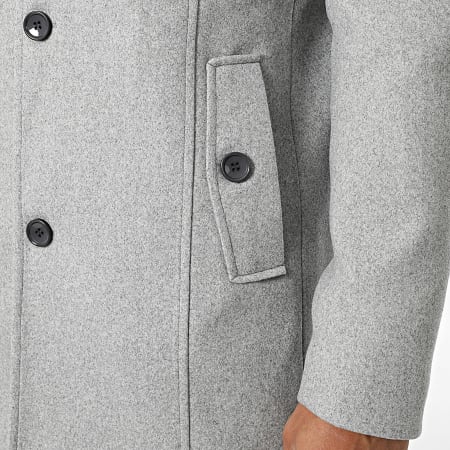 Mackten - Manteau 902 Gris Clair Chiné